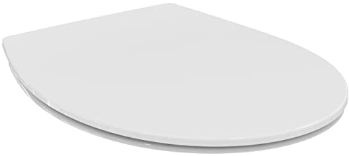 Ideal Standard – Tirso Sedile per wc, Design sottile a sandwich, Forma universale, Con abbassamento automatico, UV resistente e facile da installare, Duroplast robusto, Bianco
