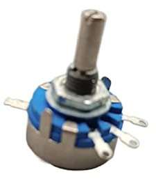 Drehpotentiometer, 2 Stück WH5-1A 470R 1 K 10 K 47 K 4 K7 100 K 470 K 220 K 1 K5 22 K 1 M Ohm, 3 Anschlüsse, runder Schaft, Drehkegel, Kohlenstoff-Potentiometer, WH5 Potentiometer (Farbe: 1 k Ohm) (Fa