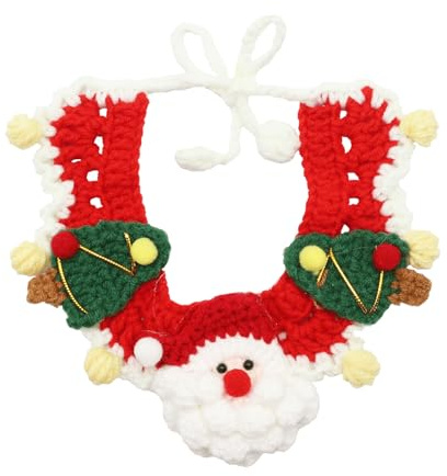 uniqicon Weihnachts Kostüme Für Haustiere, Weihnachts Schal Cap Für Hunde, Weihnachtsmütze Für Katzen, Textilien Und Accessoires Für Hunde, Weihnachts Geschenk Weihnachts Kleid Für Hunde Und Katzen