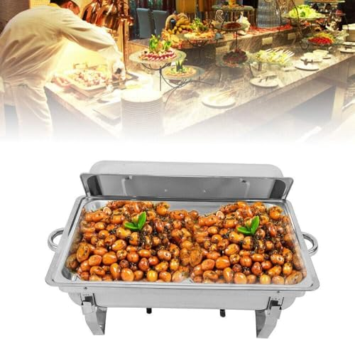 UE-MAOLU 4.5 L Chafing Dish Buffet Set, Food Warmer Kit with Food Pan Fuel Holders, Party Catering Buffet Server for Kitchenware Cooking Utensil Trips