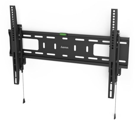 Hama TV Wandhalterung, starr, mit Diebstahlschutz (TV Wandhalterung 37-90 Zoll, VESA 100x100 bis VESA 600x400, bis 50kg, ideal für den öffentlichen Raum, mit Fischer-Dübeln) schwarz