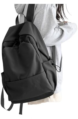 HYC00 Mochilas Escolares Grande Adolescentes Mochila Escolar Niña Niño Mochilas Colegio Instituto Mochila Hombre Mujer Escolar Universidad Portatil 15,6 Pulgadas School Bag Casual Backpack,Negro L
