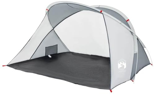 vidaXL Strandzelt 2 Personen Grau Pop-Up Wasserdicht