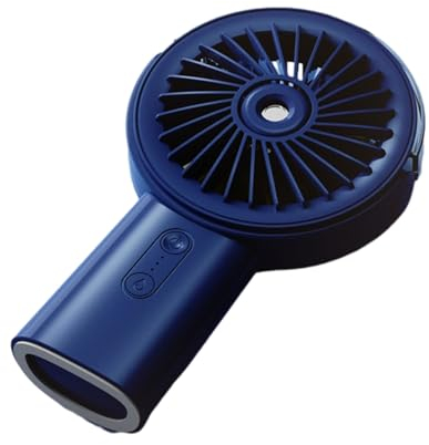 YAPAILANG Ventilador de mano con 3 velocidades de ajuste, recargable, con pulverizador de agua