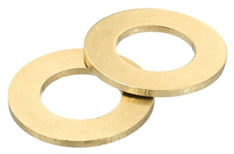 QUARKZMAN 5 Stück Unterlegscheiben M18 x 34mm x 2mm Dichtringe Flach Dichtungsringe Spaltscheiben Sicherungsscheiben Beilagscheiben Messing Muttern für Schrauben Bolzen KFZ Motoröl