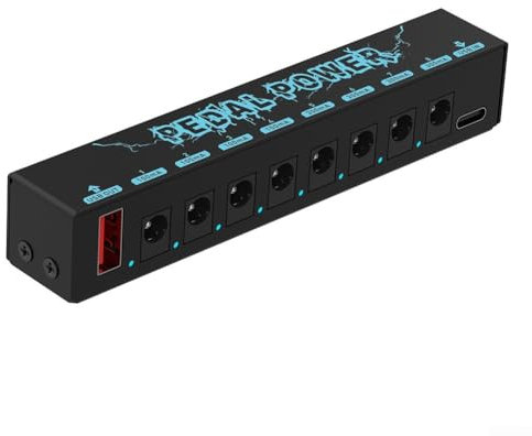 ZAMETTER Mehrkanal-Effekt-Netzteil, Gitarren-Effektgeräte, angetrieben durch effizientes Mehrkanal-Stromquellensystem