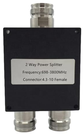 Muuoeou Antena 4.3-10 Hembra 698-3800MHz 2/3/4 Vías Divisor de Potencia 50W Mini DIN Low PIM -150dBc IP65 Divisor de Potencia 5G