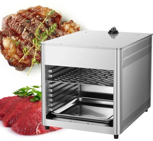 Asador De Carne A Gas, Parrilla Comercial Para Carne De Res De MúLtiples Capas Para Interiores, Asador AutomáTico Para Carne De Res, Temperatura Ajustable, Para Carne De Res, Pollo Y Verduras,NPJ003G