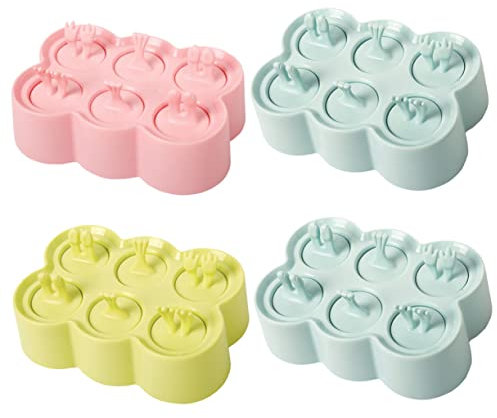 Cabilock 4 Juegos Moldes De Silicona Para Helados Molde Para Paletas Heladas Para Hielo Para Hacer Helados Casa Caseros