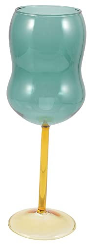 Cabilock Copa De Vino Multifunción De Vidrio Coloreado Resistente Para Bar y Oficina Navidad