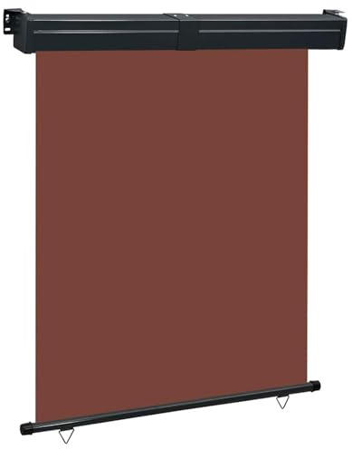 Homgoday Toldo Lateral de balcón marrón 145x250 cm Toldo Lateral de protección Visual para balcón, jardín y terraza, protección Solar, protección contra