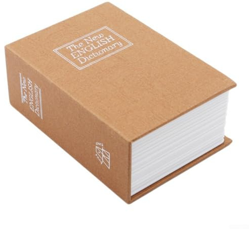 Coffre-fort ingénieux en forme de livre avec serrure pour sécuriser vos objets de valeur sans effort (jaune)