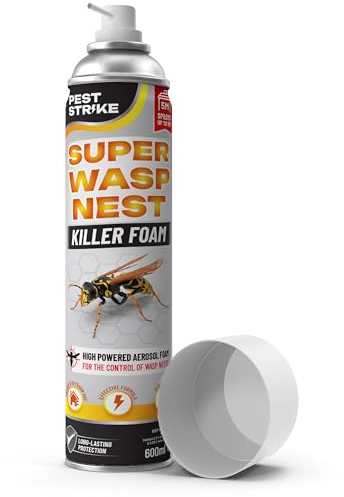 Wasp Nest Killer Foam Spray – 600ml Fast-Acting Aerosol for Indoor & Outdoor Use – Powerful Foam Spray for Safe & Effective Wasp Nest Removal