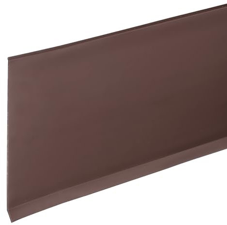 sourcing map Sockelleiste, 6,1 x 15,2 cm, flexible Formleisten, selbstklebende PVC-Bodenleisten für Wände, Ecken, Kaffee