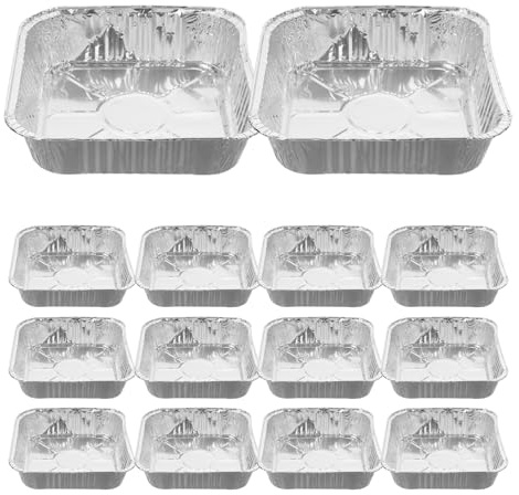 Healifty 30pièces Moules à Pâtisserie Aluminium Barquettes Alimentaires Jetables Boîtes à Pain Aluminium Doublures Pour Cuisson Accessoires De Pâtisserie Multifonctions