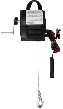POTYYH Treuil électrique 12 V, treuil de bateau avec protection contre les surcharges, force de traction de 907 kg, 2 modes de commande, treuil électrique pour voitures, remorques, remorques de