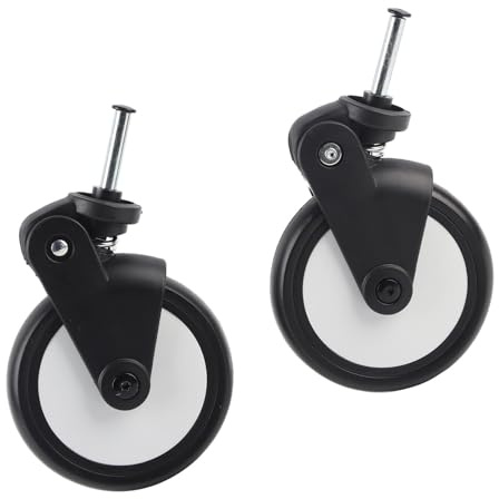 TIKATARER Poussettes pour Bébés Roues en Caoutchouc, Poussettes de bébé Roues en Caoutchouc Accessoires de Accessoires de Remplacement des de Universelles Avant/Dos (Une paire de roues avant)