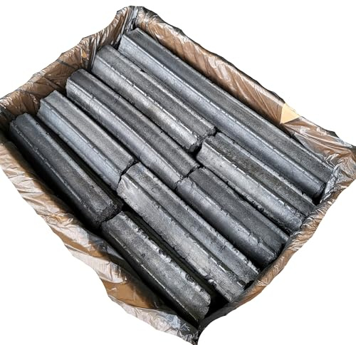 GrillDJ Premium Charcoal Logs – All Natural Hardwood Briquettes 16 lbs | 100% Sawdust, No Binders | Extra Long Burn 3+ Hours | Low Ash, Consistent Heat | Perfect for BBQ, Smoking & Grilling