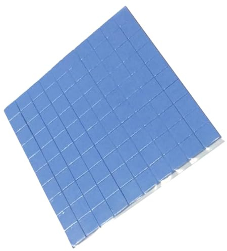 MALUGOGO 100 almohadillas térmicas de silicona conductoras de 10 x 10 x 0,1 mm para CPU GPU, disipador de calor, accesorio de refrigeración de computadora