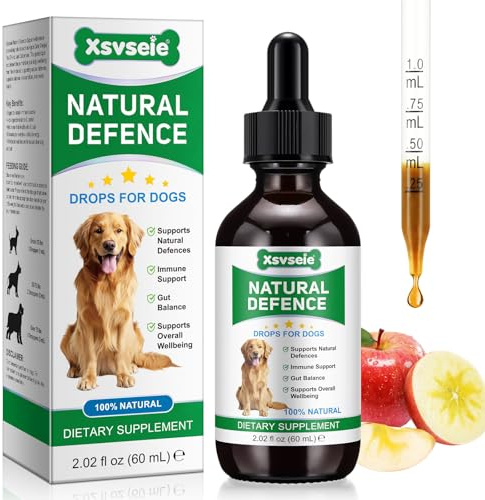 Antibióticos para Perros, Gotas para la inmunidad Natural para Perros - Alivio de la picazón en la Piel, apoya el Alivio de alergias, Adecuado para Todas Las Razas y tamaños corporales (1Piezas)