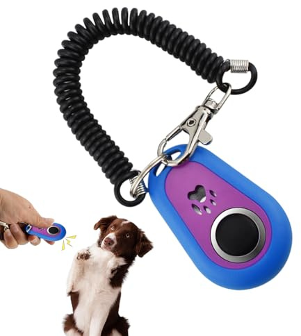 Hundetrainings-Clicker – tragbarer Haustiertrainer, verstellbarer Handheld mit Sicherheitsgurt | Gehorsamshilfe für mittelgroße und große Rassen, zur Unterstützung der Jagderinnerung, zur Steigerung d