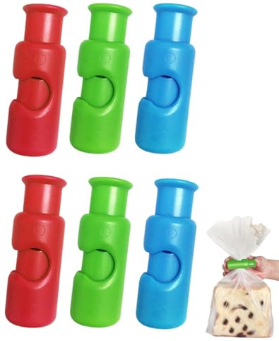 Bag Clips, New Chip Clips Bag Food, Reusable Grocery, Snack Bread Closure Clip, Food for Plastic (6 Pcs)