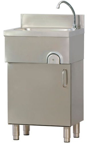 Lavamani inox comando a ginocchio cm 50x40x85 RS1360