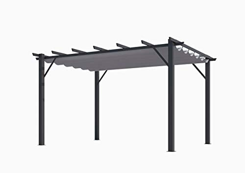 Habrita Foresta Pergola 100% Aluminium Couleur Grise 12 m2 - épaisse