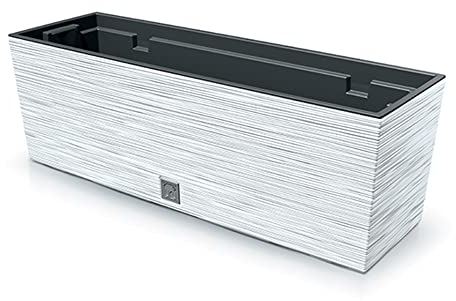 Pot de fleurs avec reserve d´eau 12 L blanc - FURU