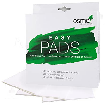 Osmo Easy Pads - Pack of 10 lint Free Cloths - for Applying Wood Oils & Cleaning Wood