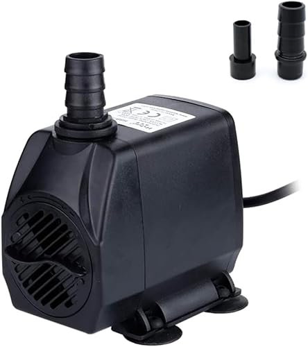 Bomba de Agua para Acuario, Pecera, Estanque o Fuentes, Regulador de Potencia, Bajo Consumo (10, Vatios)