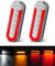 SUPAREE Feu Arriere Remorque LED Feux Remorque LED 12V 24V Feux Stop/Clignotants/Inverse/Lumières de Conduite Etanche Multifonctionnel pour Tracteur Caravane Camion Voiture 2Pcs