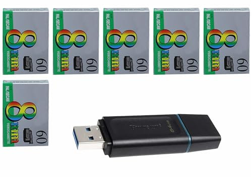 Übertragung, Übertragung von Videokassetten Hi8 oder 8 mm auf Pendrive oder DVD (6 Videokassetten auf dem Stift)