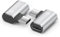 Sonero USB-C maschio su presa USB-C ad angolo di 90° a sinistra, adattatore USB-C, 40 Gbps, 240 W, 8K60 Hz, alloggiamento in alluminio, argento