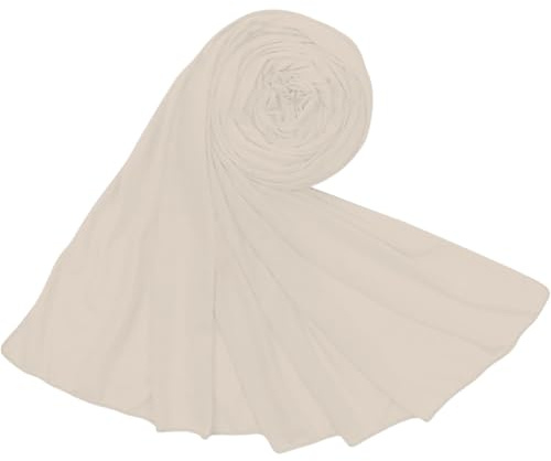 Piewag Hijab-Schal für Frauen Weiches Baumwoll-Muslim-Jersey-Hijab-Kopftuch Wickelschals Mode Langer Schal, beige, Einheitsgröße