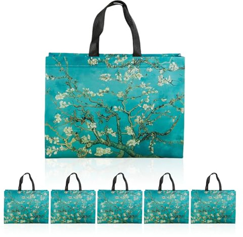 DHSBGWSX 6 bolsas de la compra de flores, bolsas de regalo, bolsas impermeables para alimentos, perfectas para salir al aire libre