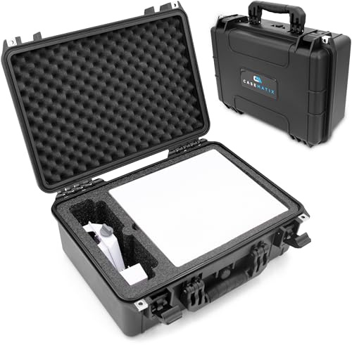 CASEMATIX Travel Case Compatible with Mini Satellite Internet Dish Kit, Waterproof IPX7 Hard Carry Case with Custom Foam, Storage for Cables, Mount, Power Supply & Accessories