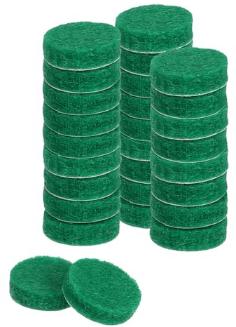 uxcell Round Felt Furniture Pads, 28Pcs 0.4 Dia x 0.12 Thick Adhesive Backed Felt Non-Slip Anti-Scratch Felt Pads Chair Leg Protectors for Protecting Hardwood Floor, Green