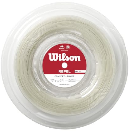Wilson Unisex – vuxen Repel 16 rulle (natural) tennis sträng tennissträngar, naturlig, 16 g