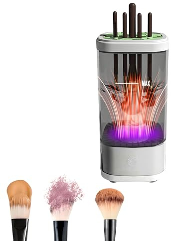 Electric Makeup Brushes Cleaner Machine,3 In 1 Automatic Make Up Brush Cleaner and Uv Dryer For Travel and Home, Deep Cleaning Spin Brush Cleaner For Hobbyists and Professionals, Save a lot of time