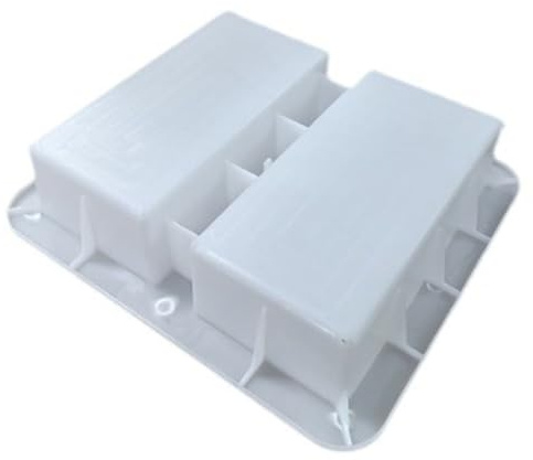 Molde para bloques de hormigón de 9, 9 x 20, x 6, 1 cm herramienta de construcción de modelos de polipropileno fácil de usar para construcción en exteriores.