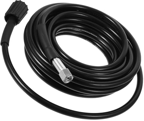 UTHCLO Manguera De Alta Presión Para Hidrolavadora De 8 m Conexión M22, Tubo De Extensión Negro Para Limpieza Agua Fría, Resistente y Compatible Para Uso Doméstico y Automóvil