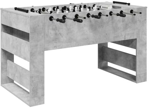 vidaXL Mesa de Futbolín Gris Concreto 146,5 x 74 x 85 cm