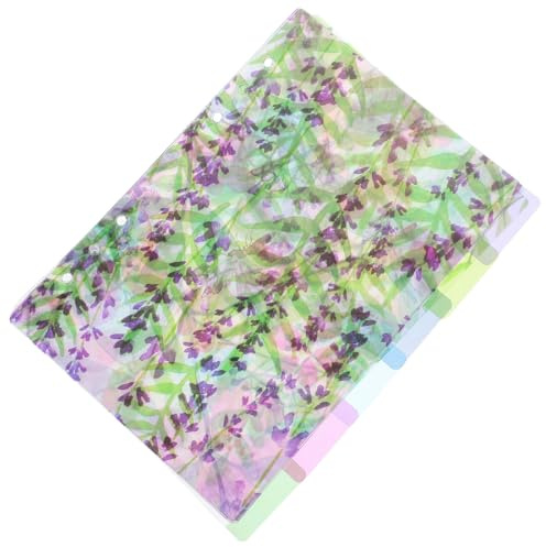 TEHAUX Divisores de Índice para Carpeta A5 6 Hojas Hojas Sueltas Pestañas Desmontables Estilo Bosque Separadores de Carpeta para Planificador Organizador Oficina
