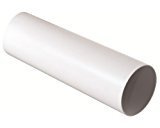 Tubo D/100 mm lunghezza 1,5 ml per Aerazione Canalizzata Cappa Cucina in Pvc Colore Bianco