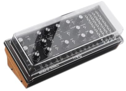 Däckskydd för Moog Mother 32 & DFAM (Soft-Fit) – superhållbart polykarbonatskyddslock i rökt klar färg, tillverkad i Storbritannien – producenternas val för oslagbart skydd