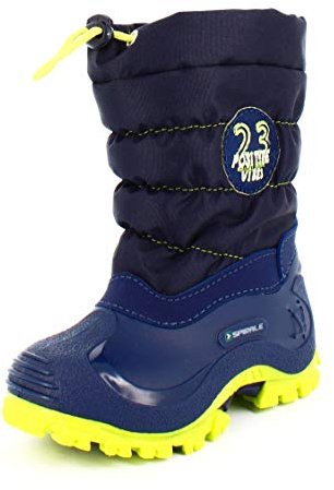 Spirale F097680SPI Mixte Enfant Bottes de Neige, Bleu (Blu/Lime 02319456), 27 EU
