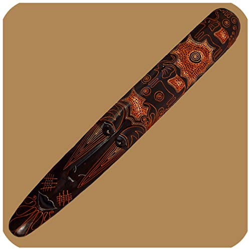 Simandra XXL Afrikanische Holzmaske I Wand I Maske I geschnitzt I bemalt I Farbe Motiv 2