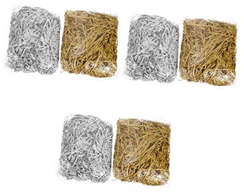GLEAVI Hochzeitszubehör 6 Packungen Bast Konfetti-ostergras Aktenvernichter Verpackungsmaterial Für Kleine Unternehmen en Korbfüllung Fetzen Zerfetzt Schüttgut Süßigkeiten Box Papier