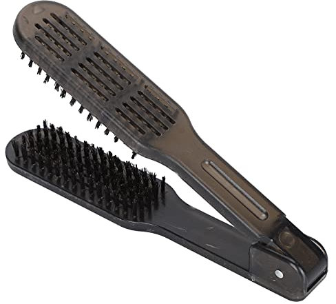 Cepillo Alisador de Cabello, Cepillo Alisador de Cabello Antiestático de Doble Cara, Peine de Cola de Plástico, Herramientas de Barbero para Control Lateral, Cardado, Alisado Y Peinado de Cabello Fino